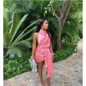 Pink backless dress Ella lisque